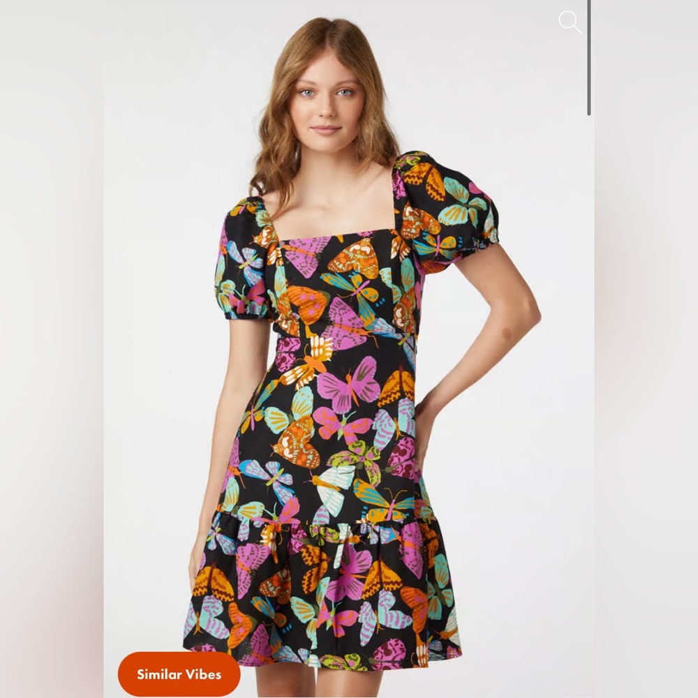 Adorable Midi butterfly dress with adorable tie back ModCloth X Princess Highway